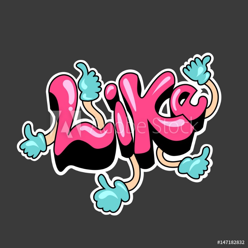 Image de Like in Graffiti style painting vector 